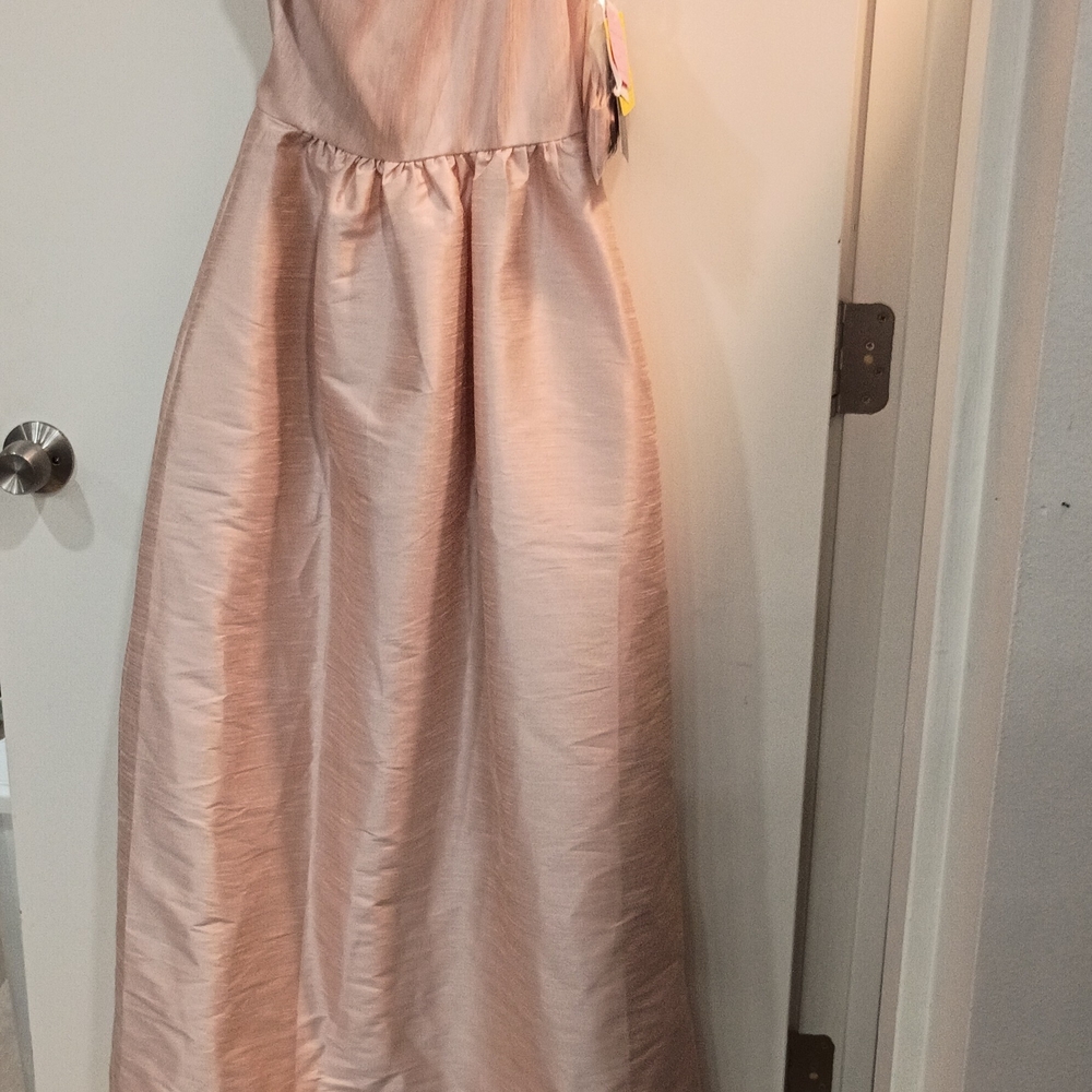 ALFRED SUNG One Shoulder Pink Pearl Dress